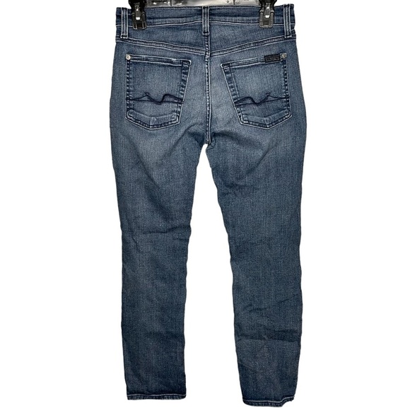 7FAM jeans josefina skinny boyfriend button fly distressed size 24 - Picture 2 of 5